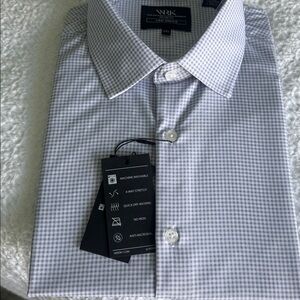 Men's blue gray Checkered Shirt